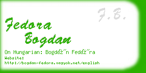 fedora bogdan business card